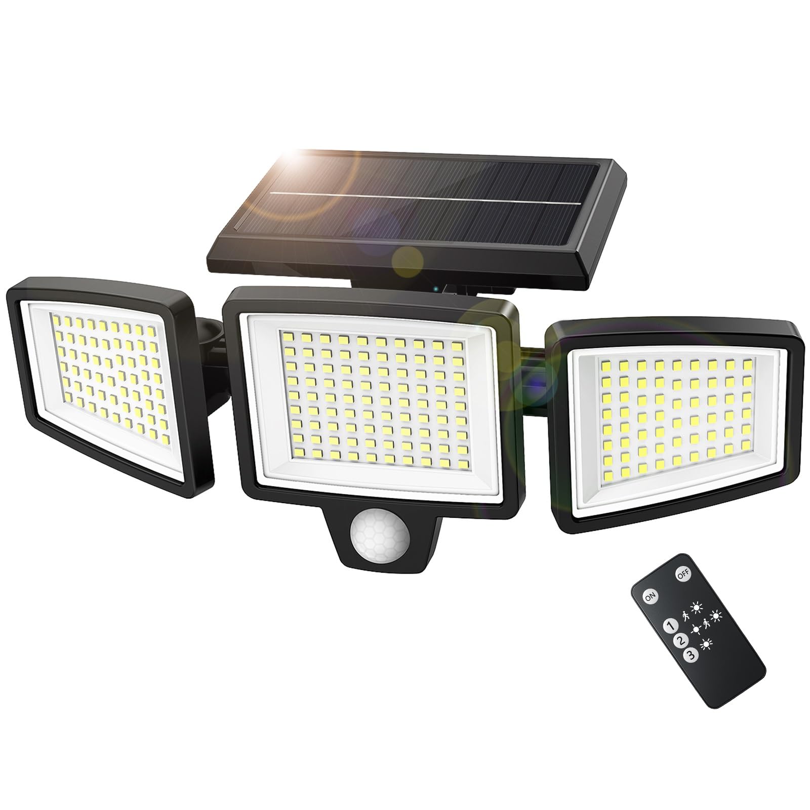 アセキ ソーラーライト 屋外 3面発光（210LED）